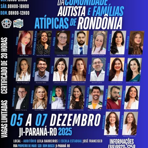 I Workshop Estadual da Comunidade Autista e Famílias Atípicas de Rondônia