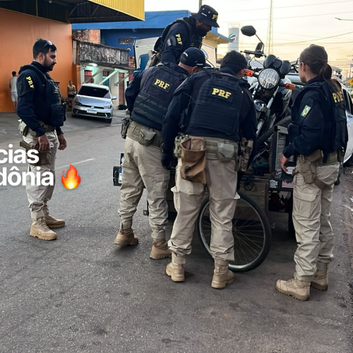 Moto com placa adulterada é interceptada pela PRF na saída de Porto Velho