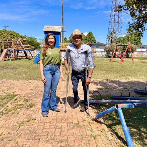Deputada Federal Cristiane Lopes garante revitalização da Praça de Nova Londrina em Ji-Paraná