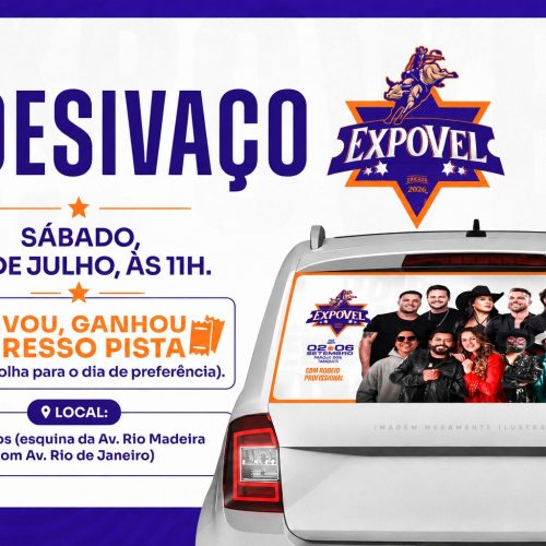 EXPOVEL 2026 promove Adesivaço neste sábado e distribui ingressos para participantes
