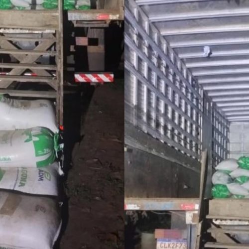 Ladrão é preso furtando sacas de soja em uma balsa na região da ponte sobre o rio Madeira