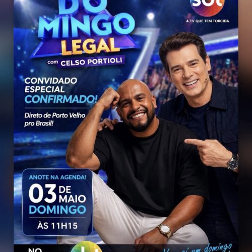 Humorista de Porto Velho é confirmado no Domingo Legal do SBT neste domingo (03)