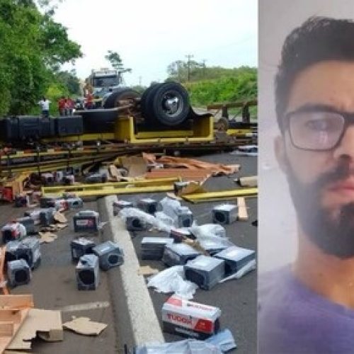 Empresário morre preso às ferragens de caminhão na BR-364