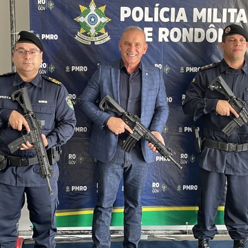 Deputado Ezequiel Neiva viabiliza fuzis israelenses para atender a Polícia Militar em Vilhena