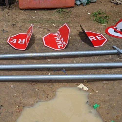 Ladrões de placas de sinalização são presos em Porto Velho