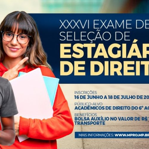 MPRO seleciona estudantes de Direito para programa de estágio